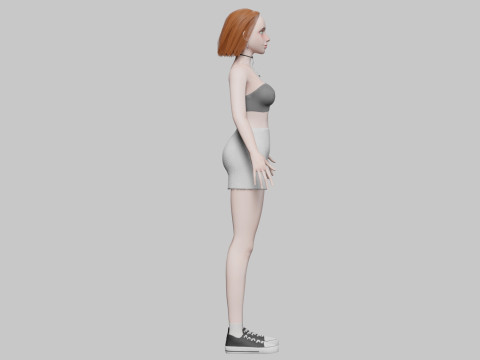Pretty Cartoon woman V29259 Modelo 3D