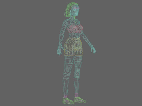 Pretty Cartoon woman V29259 Modelo 3D