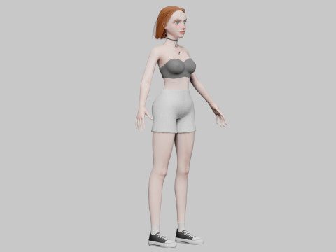 Pretty Cartoon woman V29259 Modelo 3D