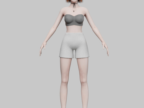Pretty Cartoon woman V29259 Modelo 3D