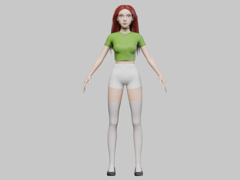 Pretty classic woman V32213 3D Model