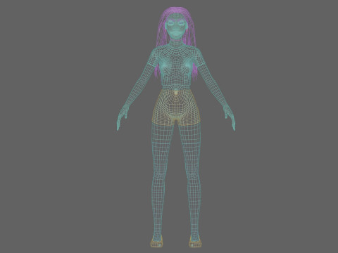 Pretty classic woman V32213 3D Model