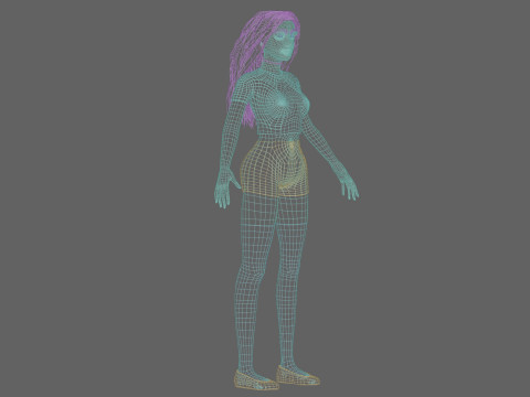 Pretty classic woman V32213 3D Model