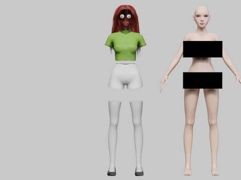 Pretty classic woman V32213 3D Model