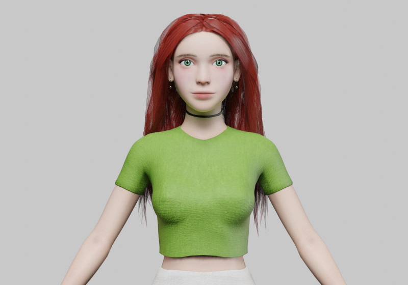 Pretty classic woman V32213 3D Model .c4d .max .obj .3ds .fbx .stl .blend 