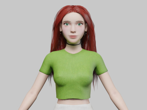 Pretty classic woman V32213 3D Model