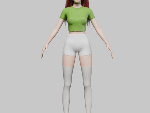 Pretty classic woman V32213 3D Model