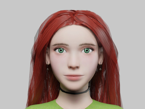Pretty classic woman V32213 3D Model