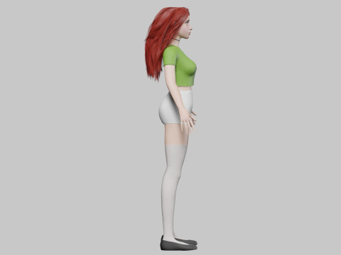 Pretty classic woman V32213 3D Model