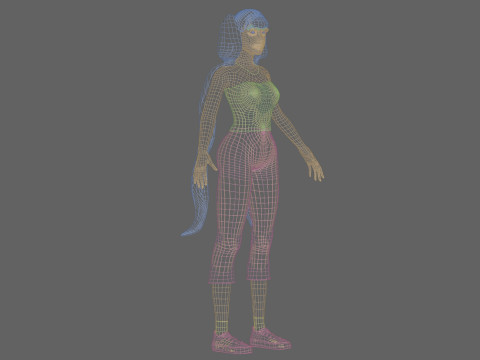 Pretty cool woman V25182 3D Model