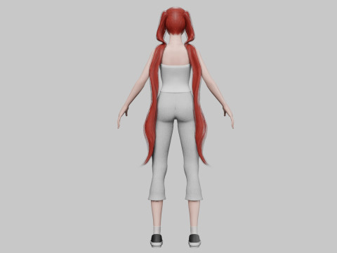 Pretty cool woman V25182 3D Model