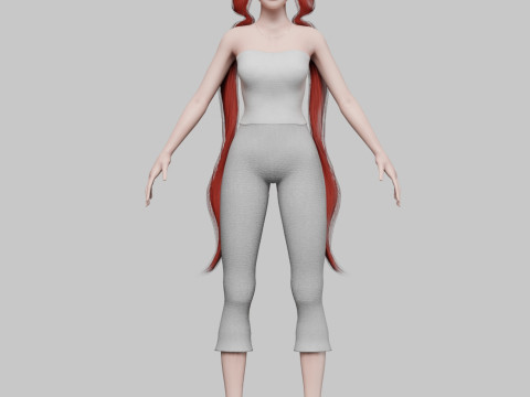 Pretty cool woman V25182 3D Model