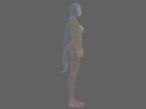 Pretty cool woman V25182 3D Model