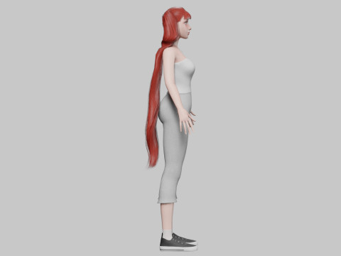 Pretty cool woman V25182 3D Model