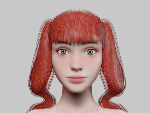 Pretty cool woman V25182 3D Model