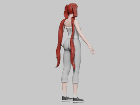 Pretty cool woman V25182 3D Model