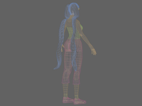 Pretty cool woman V25182 3D Model