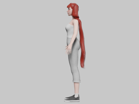 Pretty cool woman V25182 3D Model