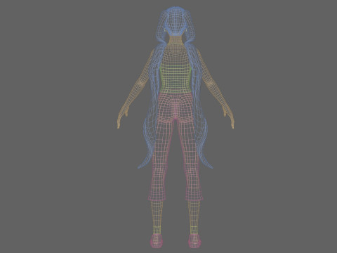 Pretty cool woman V25182 3D Model
