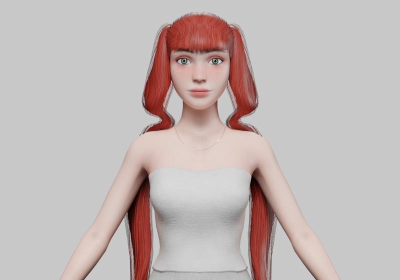 Pretty cool woman V25182 3D Model .c4d .max .obj .3ds .fbx .stl .blend 