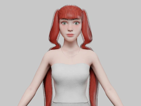 かなりクールな女性 V25182 3Dモデル