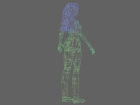 Pretty cute Woman V36661 Model 3D