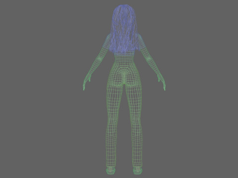 Pretty cute Woman V36661 Model 3D