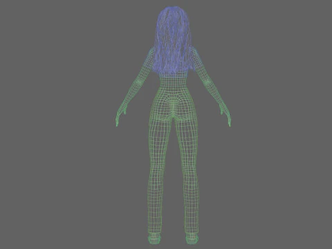 Pretty cute Woman V36661 3D Model