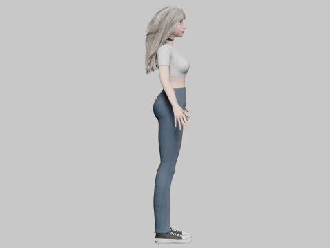 Pretty cute Woman V36661 3D Model