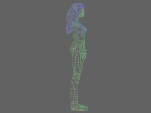 Pretty cute Woman V36661 Model 3D