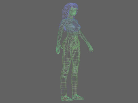 Pretty cute Woman V36661 Model 3D