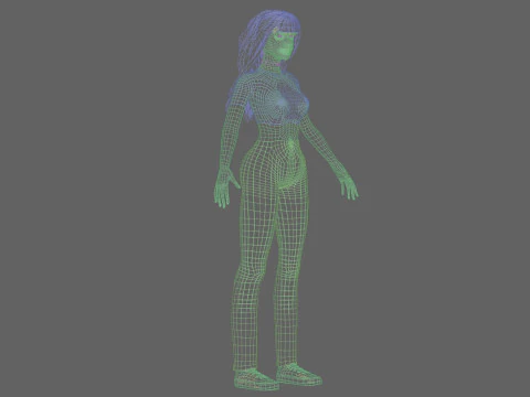 Pretty cute Woman V36661 3D Model