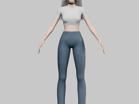 Pretty cute Woman V36661 3D Model