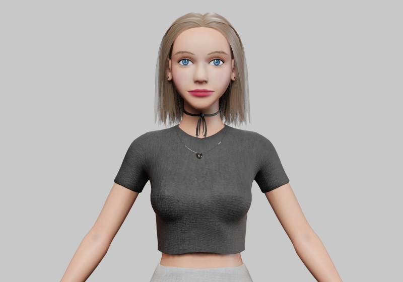 Pretty Standard Woman V27024 3Dモデル .c4d .max .obj .3ds .fbx .stl .blend 