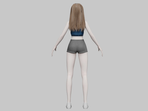 Pretty stylized woman V31424 3D Модель