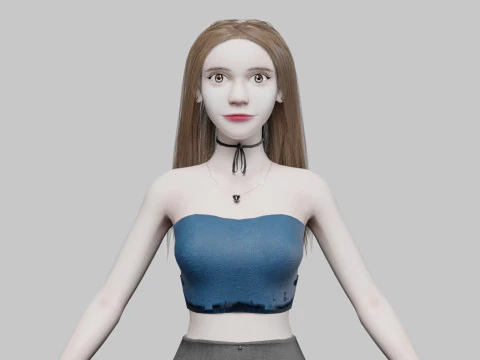 Mulher muito estilizada V31424 Modelo 3D