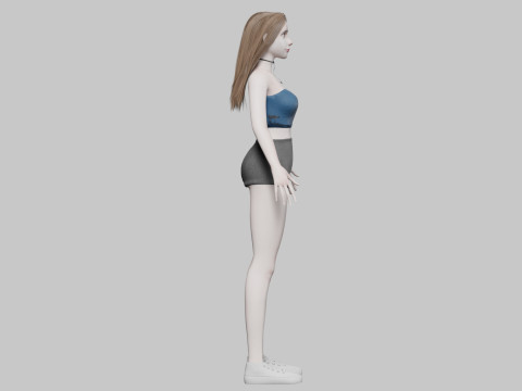 Pretty stylized woman V31424 3D Модель