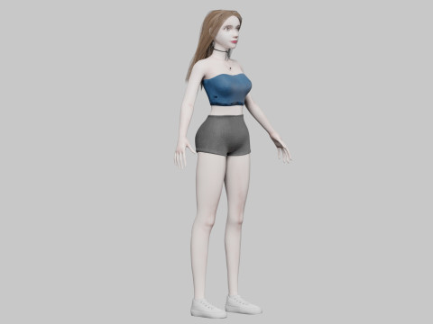 Pretty stylized woman V31424 3D Модель