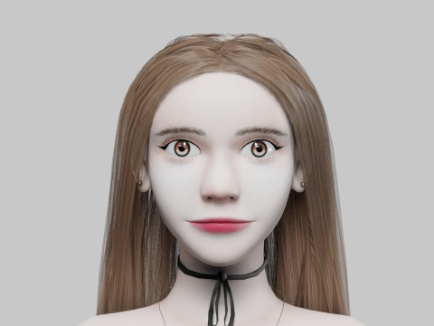 Pretty stylized woman V31424 3D Модель