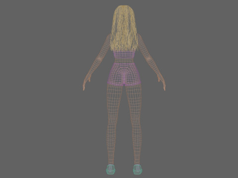 Pretty stylized woman V31424 3D Модель