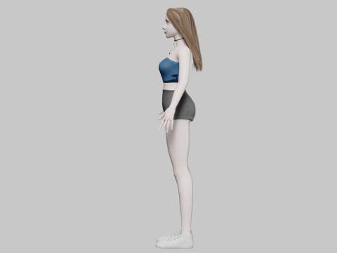 Pretty stylized woman V31424 3D Модель