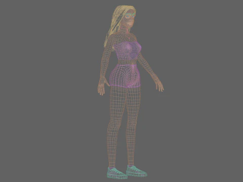 Mulher muito estilizada V31424 Modelo 3D