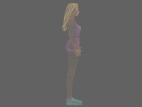Pretty stylized woman V31424 3D Модель