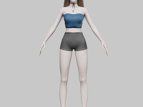 Pretty stylized woman V31424 3D Модель
