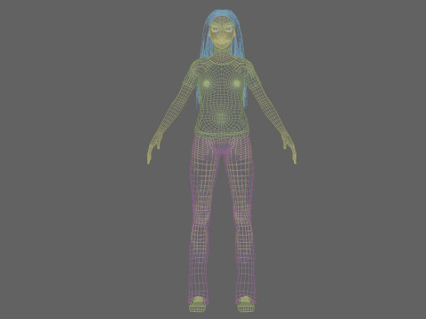 Pretty teen Woman V35253 3D Model