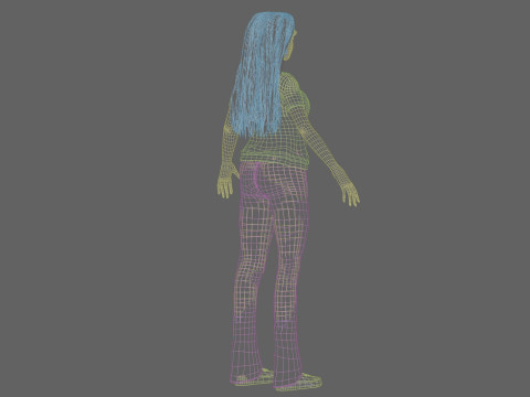 Pretty teen Woman V35253 3D Model
