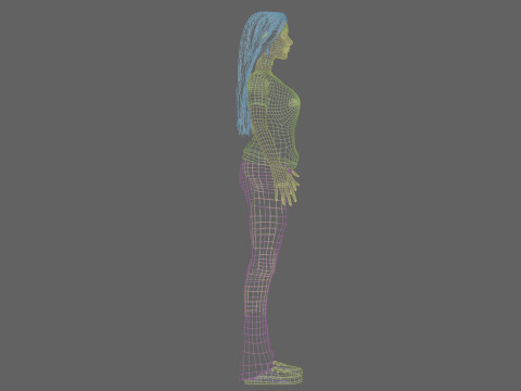 Pretty teen Woman V35253 3D Model