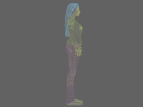 Pretty teen Woman V35253 3D Model