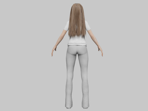 Pretty teen Woman V35253 3D Model