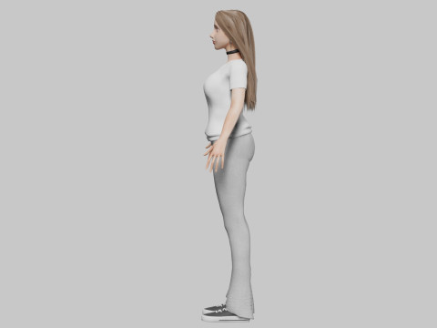 Pretty teen Woman V35253 3D Model